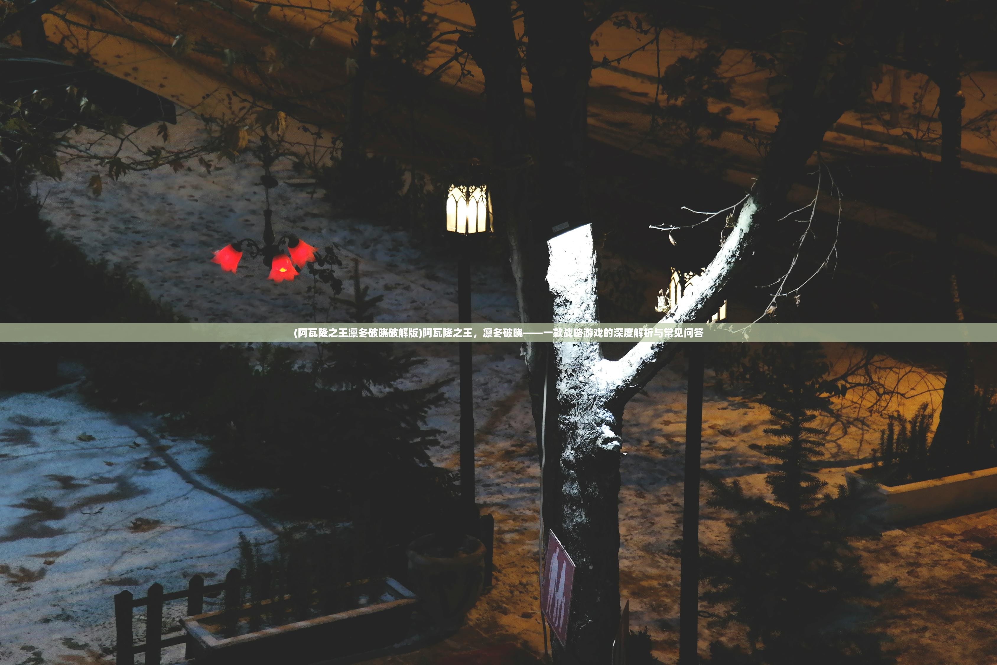 (阿瓦隆之王凛冬破晓破解版)阿瓦隆之王，凛冬破晓——一款战略游戏的深度解析与常见问答