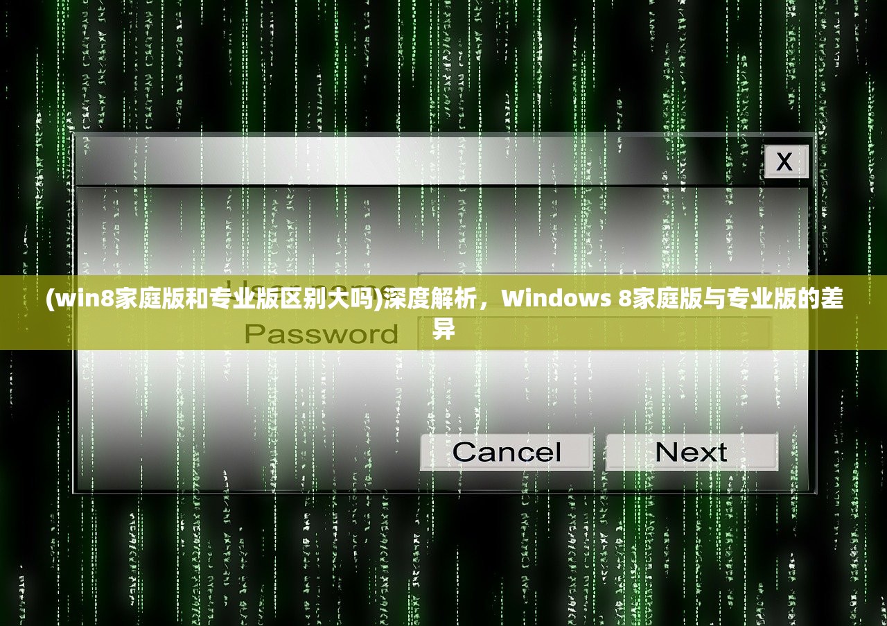 (win8家庭版和专业版区别大吗)深度解析，Windows 8家庭版与专业版的差异